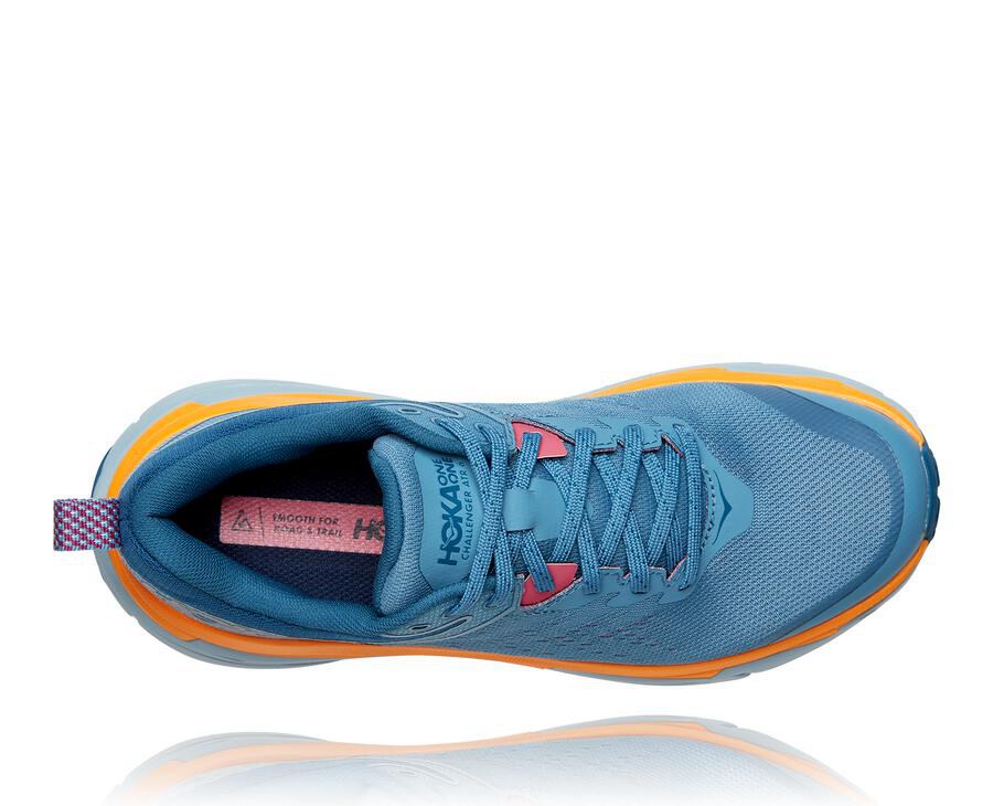 Zapatillas Trail Hoka One One Mujer - Challenger Atr 6 - Azules - MBC172348